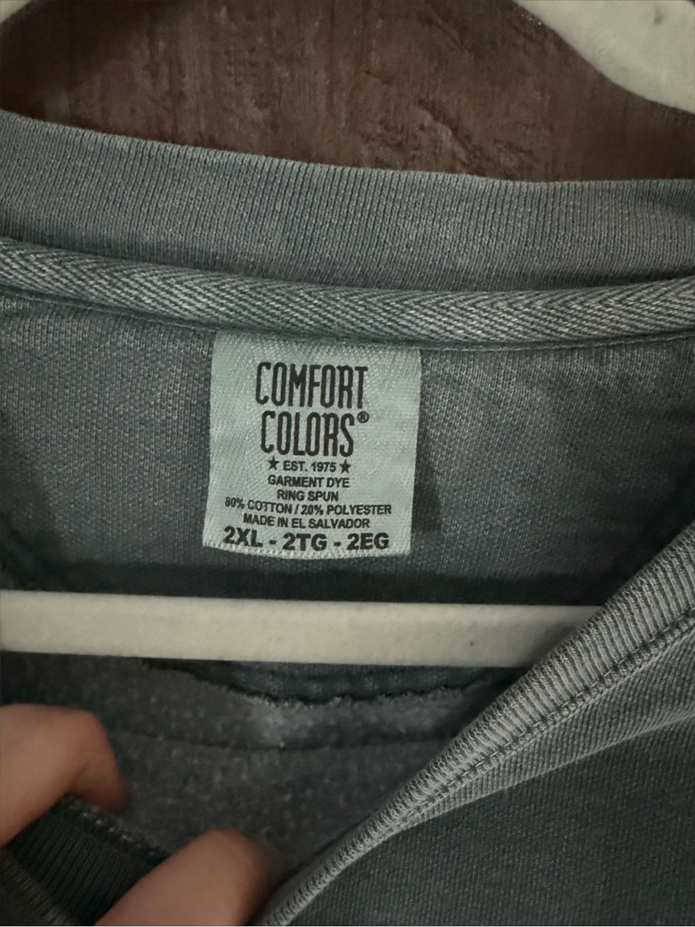 Comfort Colors Forest Green CHÊNE Logo Pullover Sweatshirt - Picture 2 of 3